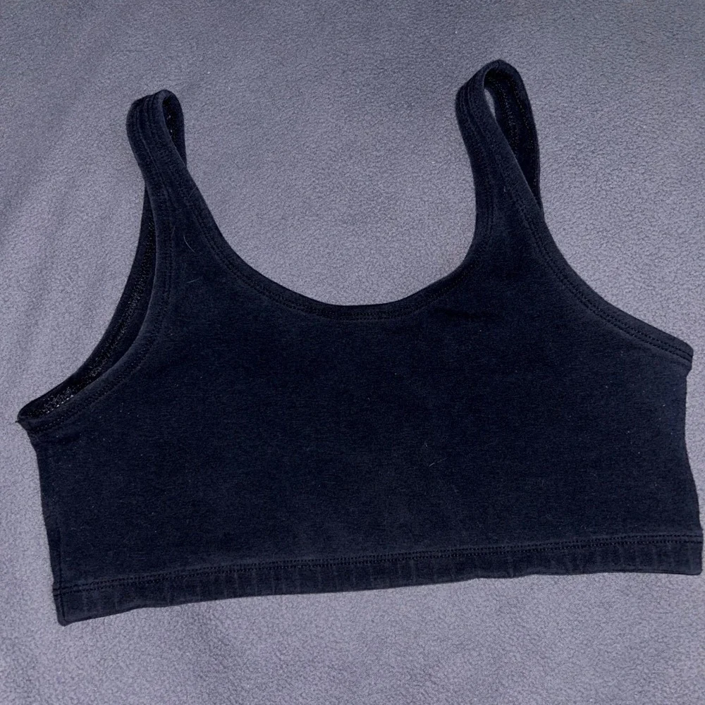 Gilda Mary Black Breathables Bodysuit Top XL Sports bra Activewear vintage